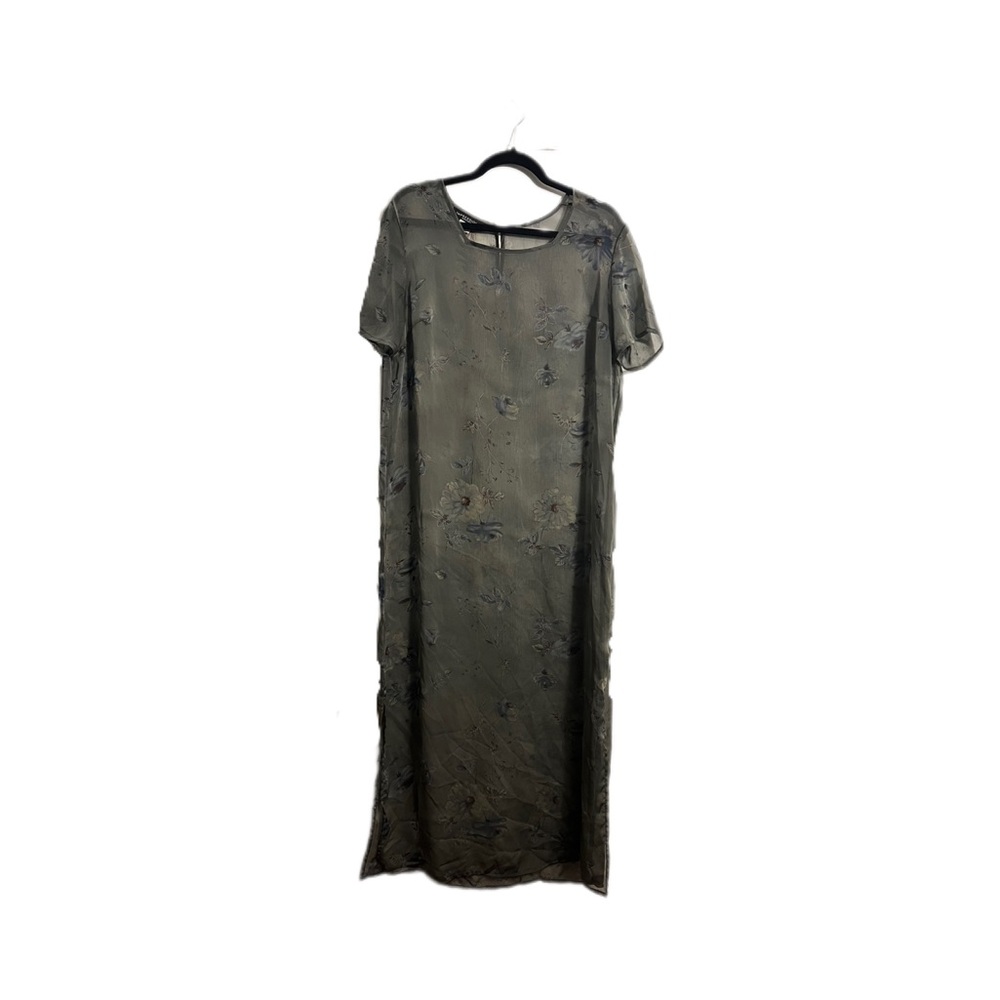 Impressions Gray Floral Dress